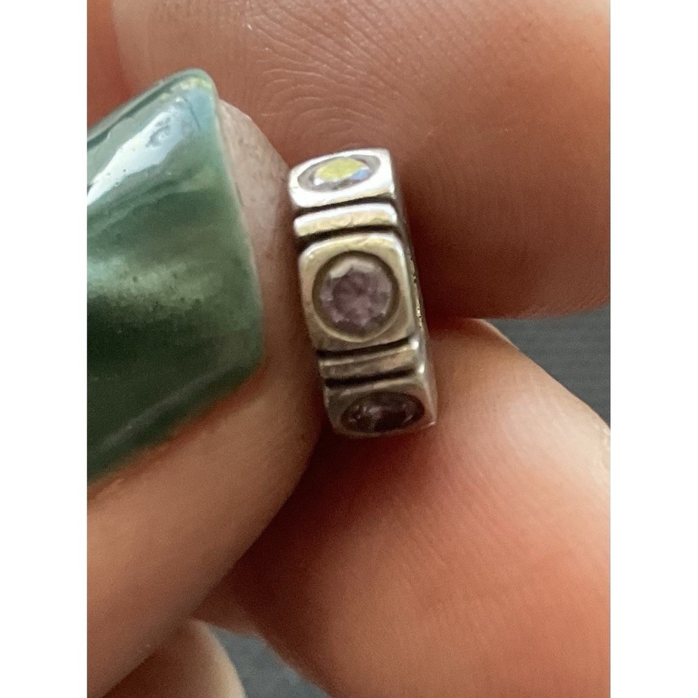 Pandora ALE 925 Sterling Silver CZ Trinity Spacer charm - Picture 4 of 5